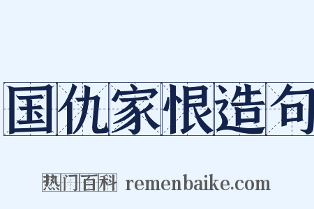 国仇家恨造句是什么意思的图片